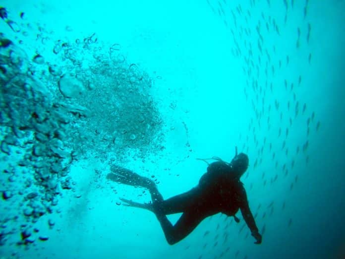 Chris King Alcohol Scuba Diving Unsplash A blurry scuba diver underwater. Scuba diving and alcohol is a dangerous combination.