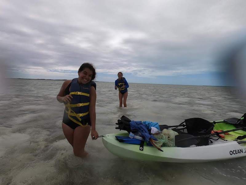 Kayaking Middle Creek Cay, the Turks and Caicos Islands.